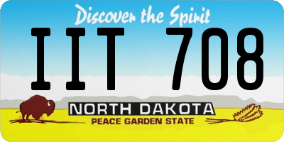ND license plate IIT708