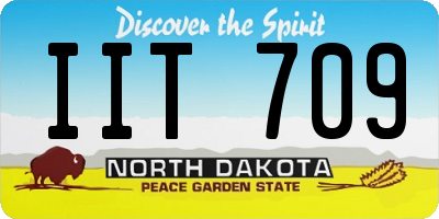 ND license plate IIT709