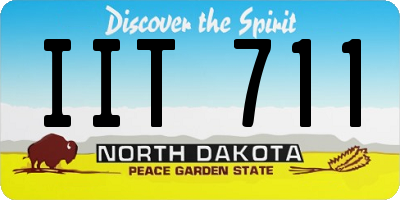 ND license plate IIT711
