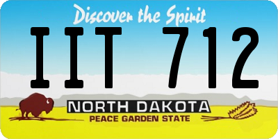 ND license plate IIT712
