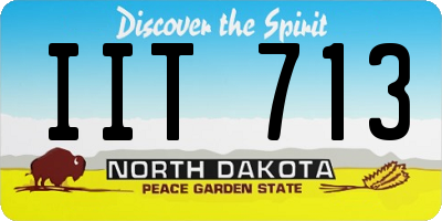 ND license plate IIT713