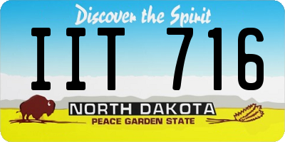 ND license plate IIT716