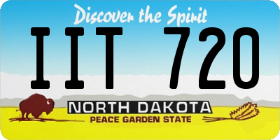 ND license plate IIT720
