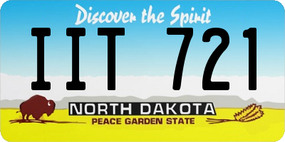 ND license plate IIT721