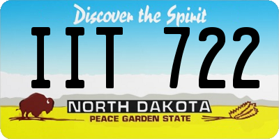 ND license plate IIT722