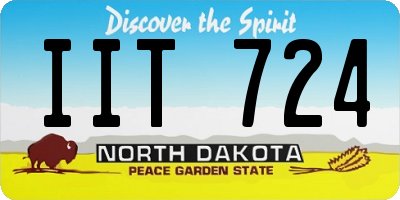 ND license plate IIT724