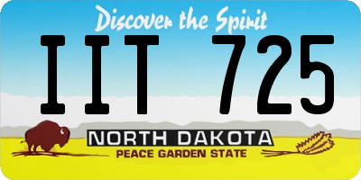 ND license plate IIT725