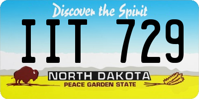 ND license plate IIT729