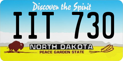 ND license plate IIT730