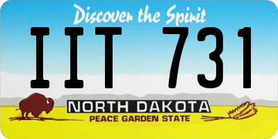 ND license plate IIT731