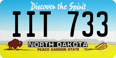 ND license plate IIT733