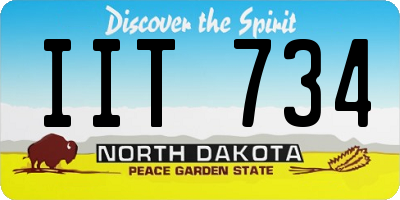 ND license plate IIT734