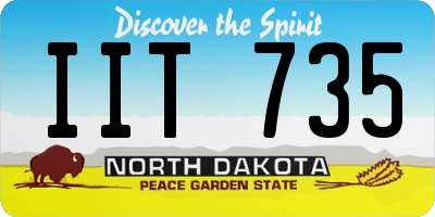 ND license plate IIT735