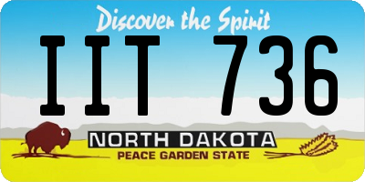 ND license plate IIT736