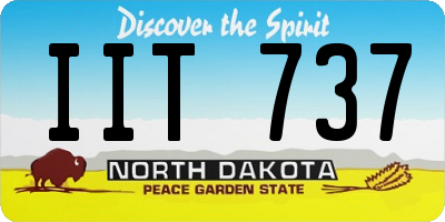 ND license plate IIT737