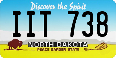 ND license plate IIT738
