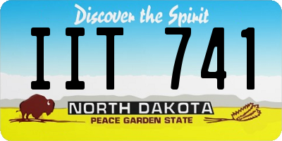 ND license plate IIT741