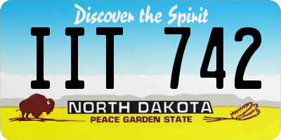 ND license plate IIT742