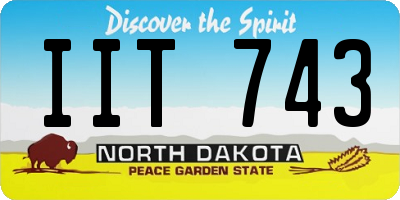 ND license plate IIT743
