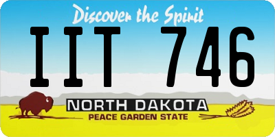 ND license plate IIT746