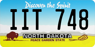 ND license plate IIT748