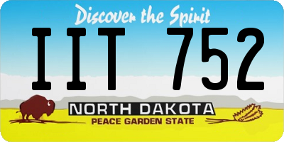 ND license plate IIT752
