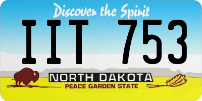 ND license plate IIT753