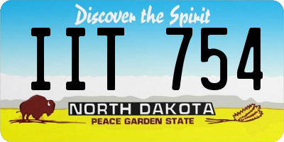 ND license plate IIT754
