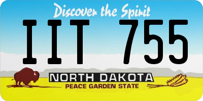 ND license plate IIT755