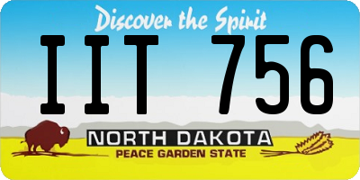 ND license plate IIT756