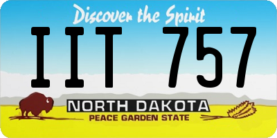 ND license plate IIT757