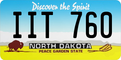 ND license plate IIT760
