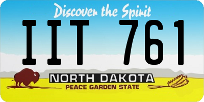 ND license plate IIT761