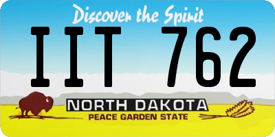 ND license plate IIT762