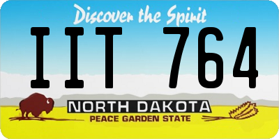 ND license plate IIT764
