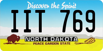 ND license plate IIT769