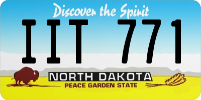 ND license plate IIT771