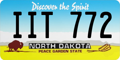 ND license plate IIT772