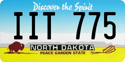 ND license plate IIT775