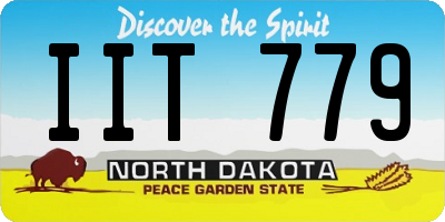 ND license plate IIT779