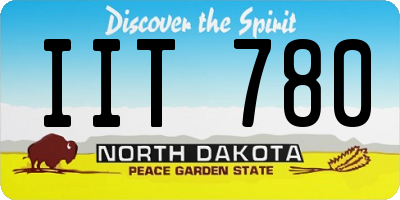 ND license plate IIT780