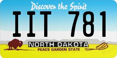 ND license plate IIT781