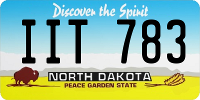 ND license plate IIT783