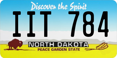 ND license plate IIT784