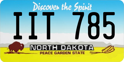 ND license plate IIT785