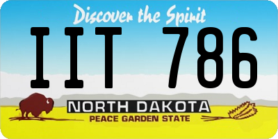 ND license plate IIT786