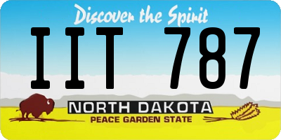 ND license plate IIT787