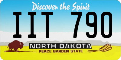 ND license plate IIT790