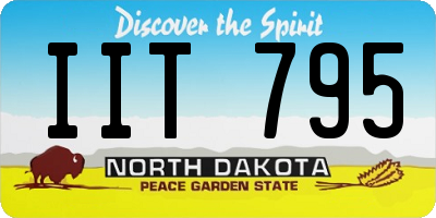 ND license plate IIT795
