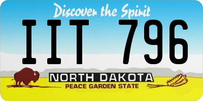 ND license plate IIT796